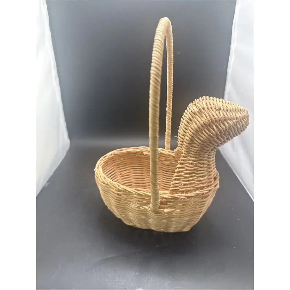 Wicker Duck Basket Rattan Easter